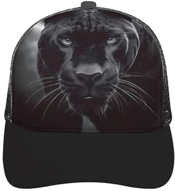 Animal Panther Trucker Hat Baseball Cap Hat Golf Hat Running Hat Black-Style, Schwarz, Einheitsgr��e