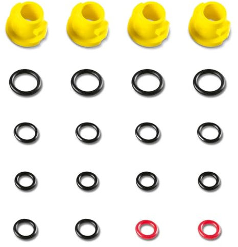 O Ring Nozzle Set,20Pcs Pressure Washer O-Ring Nozzle Set for Karcher High Pressure Cleaning Tools Accessories,Rubber O-Rings Sealing Ring Replacement for Karcher K2 K3 K4 K5 K6 K7 Garden Irrigation