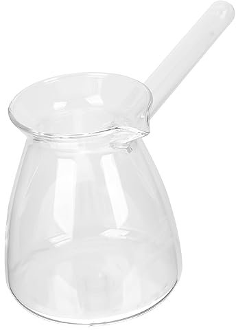 LAPYAPPE 1Stück Transparente Türkische Kaffeekanne Aus Dickem Borosilikatglas Mit Seitlichem Griff Für Stilvolles Erlebnis