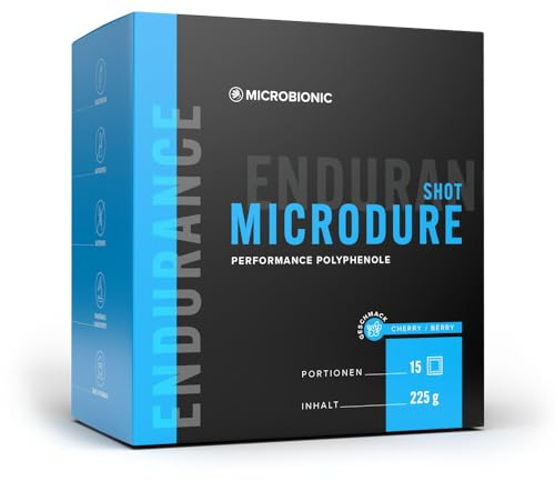 Microdure Shot by MICROBIONIC | 15 Sachets | 60 ml Shot | Trainingsbooster mit Polyphenolen für Ausdauersportler
