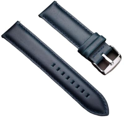 dongriuk Echtes Lederarmband für Daniel Wellington Uhrenarmband für DW-Armband(Blue,26mm)