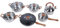 Juego de Utensilios de Cocina Acero Inoxidable, 6 Piezas Ollas y Sartenes Reta Cocina Resistencia Al Calor con Tapas Vidrio, Seguro para el Horno, para Uso la