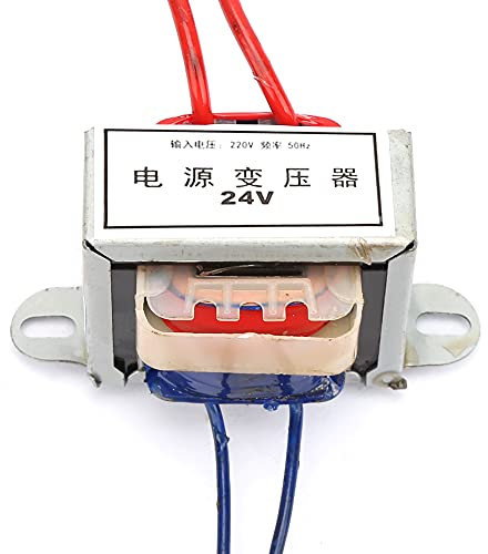 Transformateur de Puissance Unique Transformateur de Puissance EI d'isolement à Basse Fréquence Transformer AC 12V / 24V Tension de Sortie 3W Entrée 220V 50Hz de électrique avec Premium (24V)