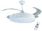 Genérico VIVID TORRAL BY FILUX VENTILADOR DE TECHO BLANCO LED 4 ASPAS RETRACTILES 50 CM CERRADO 106 CM ABIERTO LUZ CCT MOTOR DC SILENCIOSO CONTROL REMOTO FILUX 6 VELOCIDADES 3 TONOS DE LUZ