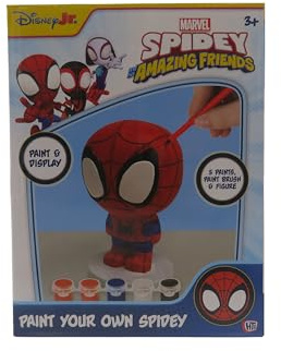 Sambro International Limited CyP Brands-Spidey Plaster Figure, Creative Activities, Paint, Multicoloured, Official Product