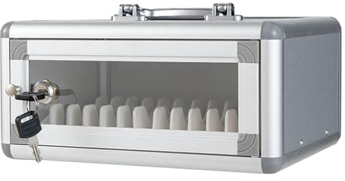 Handy-Schrank Mehrfach-Lochposition mit transparentem Schloss Handy-Schließfach Aluminiumlegierung Geeignet für Fabriken, Schulen Unternehmen(12-bit)