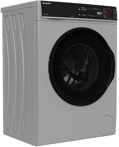 SHARP ES-PRO714SA-DE Waschmaschine (7 kg, EEK A, 1400 U/min.), (WiFi, Inverter Motor, Dampf, AquaStop), Silber