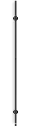 CREATE / Warm Towel Tube/Toallero eléctrico 1 Barra Negro/Diseño Vertical, 150x2,5cm, 2 ajustes Temperatura, Temporizador, Acero Inoxidable, 60W