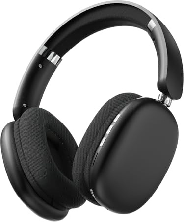 SUNJOM Casque Audio Bluetooth Over-Ear sans Fil, Stéréo Hi-FI avec Main Libre, 30 Heures d'Autonomie, Assistant Vocal & Radio FM pour Le Sport et Les Voyages (Noir)