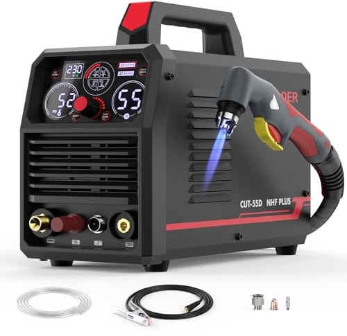 YESWELDER Plasmaschneider 55A 230V, berührungsloser Pilotlichtbogen | 4 in 1, Platten, Gitterschnitt, Schruppen, Markieren, ohne Hochfrequenz, multifunktionales Plasmaschneidgerät