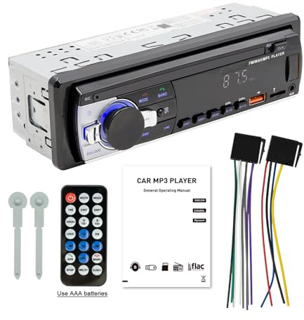 KIXZSAZ Bluetooth Autoradio Stereo Player, USB Flash Laufwerk, FM Musik, FM Radio Funktion, ABS Plug in USB Flash Laufwerk, Radio MP3