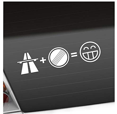 Kiwistar - Autoaufkleber - Autobahn Freak - Heckscheibenaufkleber - Aufkleber Auto Kfz Fahrrad, LKW, Truck Mofa