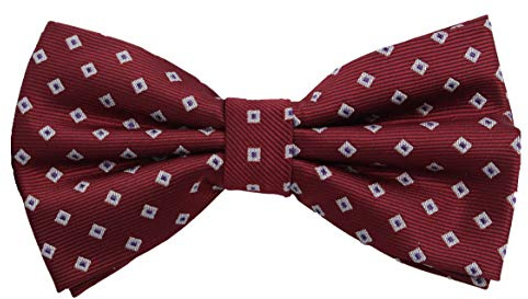 Fabio Farini - Elegante gepunktete Herren Fliege Querbinder für jeden Anlass wie Hochzeit, Konfirmation, Abschlussball Dunkelrot Struktur (Quadratisch Weiß Violett)