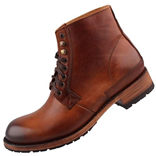 Sendra Stivali da uomo in pelle, marrone, 44 EU