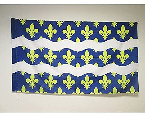 AZ FLAG Flagge Département Seine-et-Marne 150x90 cm Polyester 100D Hohlsaum | Für innen und außen Französische dekorative Flagge doppelte Nähte und verstärkte Kanten mit Masttunnel 100D Polyester