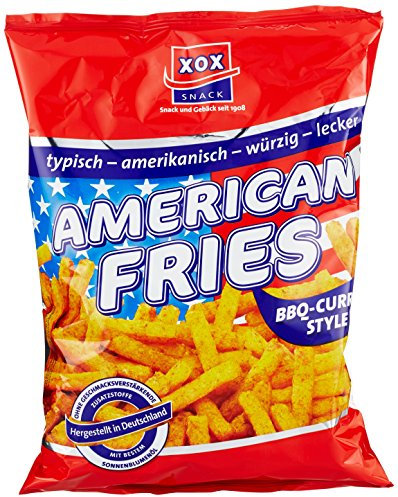 XOX American Fries BBQ-Curry Style, 10er Pack (10 x 125 g)