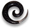 Island Piercings PAAR Dehnungsspirale Spirale Sichel Horn mit Silber 10mm