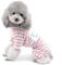 SELMAI Pet Shirt Dog Clothes for Yorkie Soft Cotton Breathable Pajamas Colorful Stripe Large Cat Apparel Sleepwear Outfit Easy on Doggy Costume Jumpsuit for Puppy Walking Training Outdoor Pink S