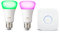 Philips Hue White & Color Ambiance Starter Set of 2 Lamps, Plastic, 19 W, White