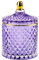 ALAMHI Glas Schmuck Box lila Trinket Dish Crystal Candy Jars mit Deckel Candy Dishes Dekorative Apotheke Jars Small Storage Candy Bowl Einzigartige Geschenke für Frauen
