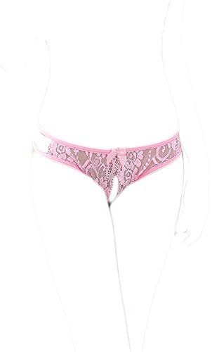 KHUFUZI Ropa interior sexy para mujer Tangas de encaje Bragas Lindas G-Strings Regalo corto para novia, Rosa., 38-42