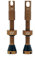 Peaty's X Chris King MK2 Tubeless Ventil Presta - Integrierter Speichenschlüssel & Ventilkernentfernungskappen, Mountainbike, Rennrad Fahrrad Reifen, Kompatibel einfügen, 7075 Aluminium - 42mm Bourbon