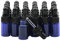 Rowiz 30 PCS 3ml Blue Glass Dropper Bottles with Pipettes Dropper&Black Screw Cap，Glass Essential Oil Bottles Eye Dropper Vials Perfume Cosmetic Liquid Aromatherapy Lotion Sample Bottles