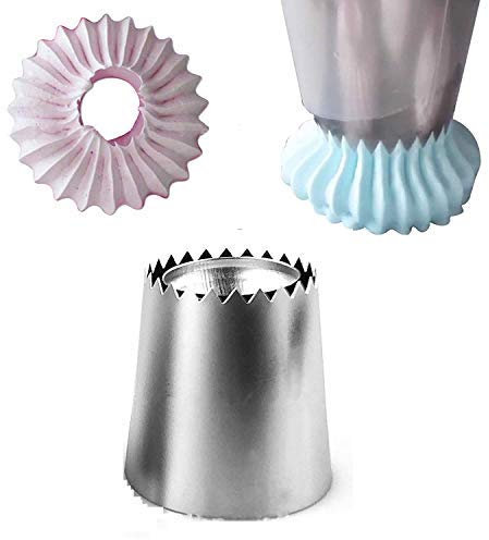KIRALOVE - Metal Spout for Piping Bags Decoration Sweets Pastries Meringues Cakes Sauces Creams Decorative Cream Dispenser Kitchen Decoration