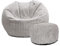 rucomfy Beanbags Jumbo Cord Kids Mini-Slouch Bean Bag Chair - Childrens Bedroom Playroom Furniture and Fun Decor. Arrives with Filling and Machine Washable - 60 x 80cm (Platinum Grey, with Footstool)