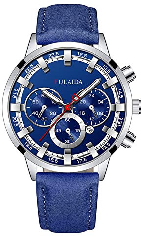 Herrenuhren Analogue Quartz Armbanduhr für männer Art- und Weisesport-Männer Edelstahl-Kasten-Gürtel-Band-Quarz-analoge Armbanduhr Digital Armbanduhr Licht (I, One Size)