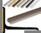 (10,49EUR/m) NALine Abschlussprofil | 22x15x1180mm | Edelstahl-Look eloxiert | Innenwinkel Treppenbelag | Bodentiefe Fenster Balkon Abschluss | Sockelprofil | Wandabschlussleiste
