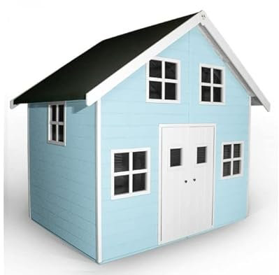 Phoenix Wooden Playhouse - (Baby Blue)