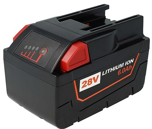 EXTENSILO batteria compatibile con Würth Master H 28-MA utensile elettrico, aspirapolvere (6000 mAh, Li-Ion, 28 V)