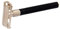 SS Instrumentx Premium Doppelschneidiger Rasierhobel, einzelne Klinge, Metall, wiederverwendbar, Edelstahl, Rasierhobel für Damen und Herren, mit Ledertasche, Schwarz