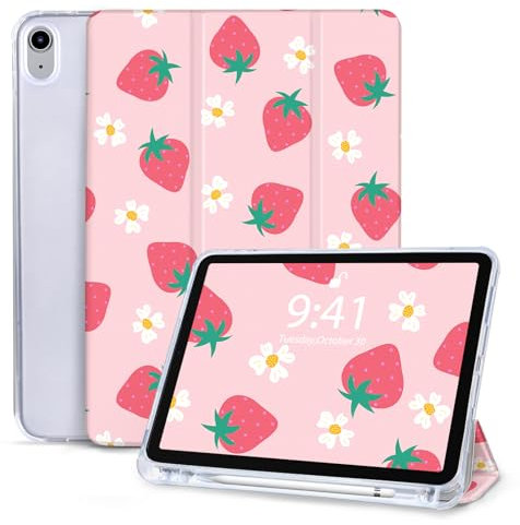 Vozehui Hülle für iPad Air 11 Zoll M2 2024 iPad Air 6/iPad Air 5 Generation 2022/iPad Air 4 Generation 2020 10.9 Zoll, Dreifach Faltständer Schutzhülle mit Automatisches Ruhen/Wecken Hülle