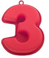 GIVBRO Moldes de silicona con forma de número 3, moldes para hornear para decoración de tartas de chocolate, gelatina, pudín, cúpula mousse