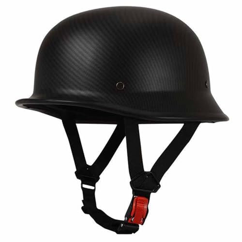 Motorradhelm Deutscher Stil Halbschalenhelm ECE-Zertifizierter Scooter Retro Brain-Cap Jethelm Roller-Helm Für Herren Damen Mit Brille Offenem Helm Scooter-Helm Schutzhelm 7,XXL:63-64CM