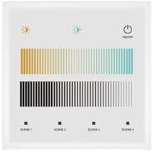 LEDKIA LIGHTING Fernbedienung Dimmer CCT DALI Master Wandmontage Touch Weiß