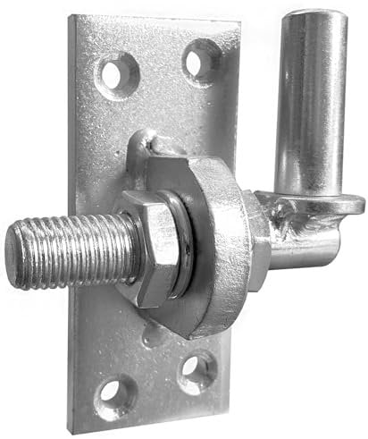 Connex Haken auf Platte - Ø 16 - Abstand bis 10 mm - verstellbar - verzinkt/Stützhaken/Klobe/Universalhaken/Montagehaken für Garage/Plattenklobe/Torbeschlag / DYB2900421