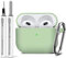 Inesore Compatible with Airpods 3rd Case Cover, Silicone Protective Case for Apple AirPods 3rd Generation with Keychain and Cleaner Pen, for Women Men (Pastel Green)