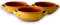 Set 3 Terrine in Terracotta Tegami Senza Coperchio Giallo Terre Antiche Zuppiere con manici Colì Maioliche e Terrecotte dal 1650 Giallo 17x17x6 cm
