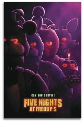 Poster Five Nights at Freddy's, Kunstdekoration, Wandposter, Dekoration, Innenposter, Druck, Dekoration, Bar, Restaurant, Ästhetik, Poster, Wohnzimmer, Poster, 60 x 90 cm, ungerahmter Stil