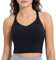 Lemedy Gepolsterte Sport-BHs für Damen, Workout, Laufen, Tank-Top, Yoga-Shirt, Schwarz, XX-Large