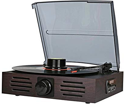 Vinyl Record Player Bluetooth Turntable with Built-in Speakers and USB Belt-Driven Vintage Phonograph Record Player 3 Speed for Entertainment and Home Decoration