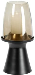 Lambert [DL] Olbia Windlicht Eisen/Glas schwarz/Gold H 40 cm