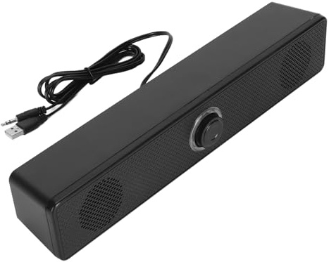 Tbest BaiFi SoundbarPC Cuter SoundbarUSB Wired Desktop Soundmputer Sers,Cuter Sers Wired USB Desktop Soundbar HiFi C Sound Lautstärkeregler Ser für PC Laptop Tablet für
