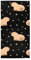 GAIREG Funny Capybara Stars Handtuch, Baumwolle, saugfähig, weich, dekoratives Handtuch für Badezimmer, 38,1 x 76,2 cm, Schwarz