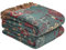 HOORDRY Boho Tagesdecke 100% Baumwolle - Doppelseitiger Musselin Bettüberwurf, Kuschelige Sofadecke & Wohnzimmer-Accessoire, Aesthetic Design-150x200CM,Grün