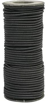 Gummirep 3 mm 30 m, svart expanderrep, väderbeständigt spännrep, gummisnöre, gummisnöre, gummisnodd för gör-det-själv pyssel, sömnad, bagage, camping (svart, 3 mm x 30 m)