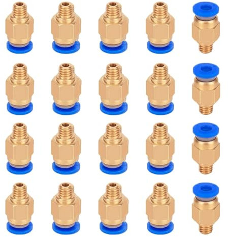 Aiqeer 20 Pièces 3D Imprimante PC4-M6 Pneumatique Connecteurs, PC4-M6 Pneumatique Rapide Raccord